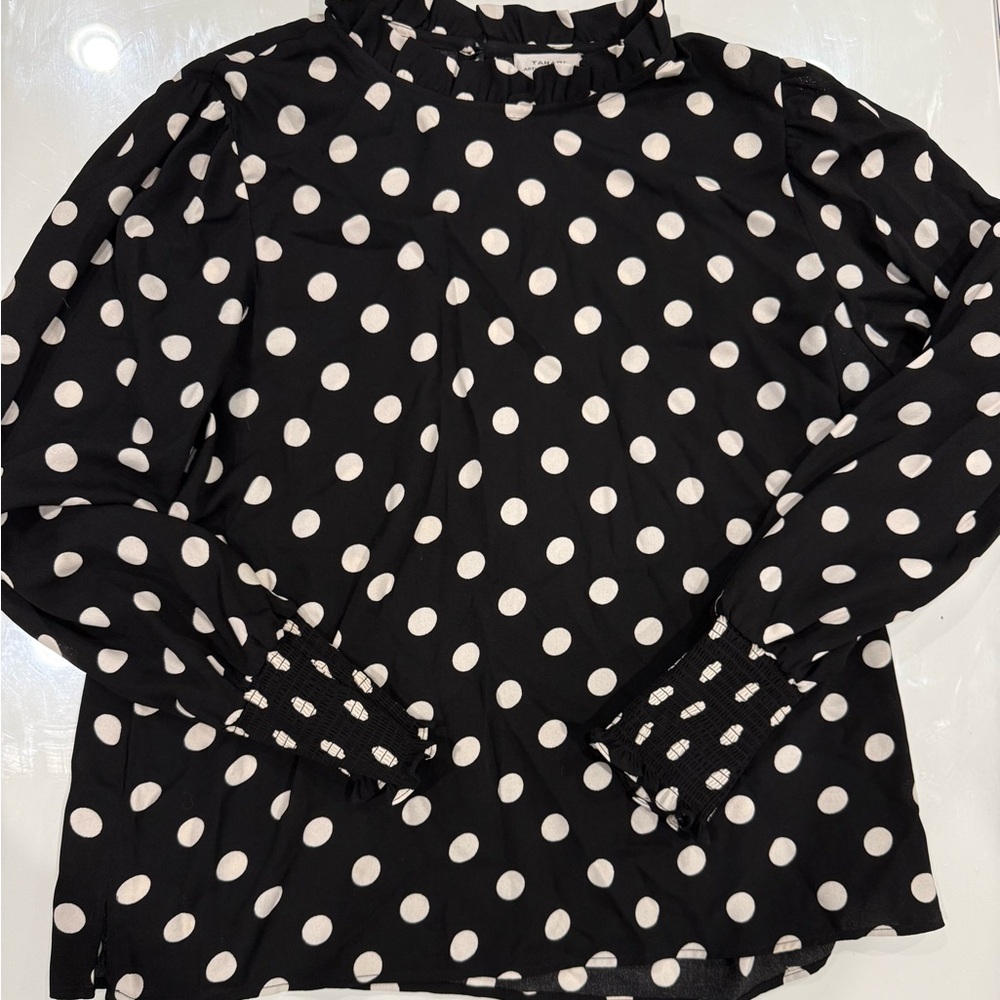 Tahari Polka Dot Women's Top - Black and White